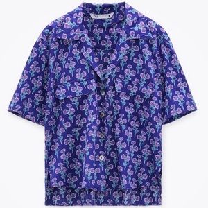 <NWT> Zara Purple Button Down Shirt